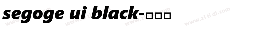 segoge ui black字体转换